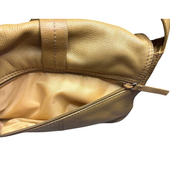 Kenneth Cole Reaction Camel Leather Shoulder Bag - Picture 6 of 15